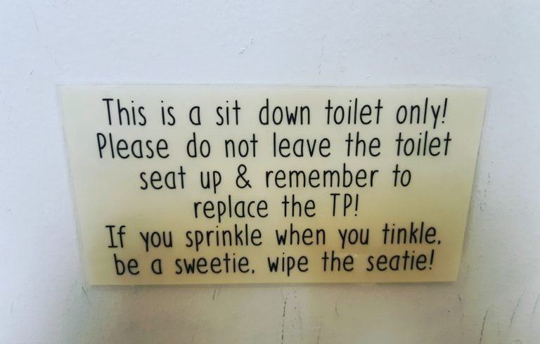 This is a sit down toilet only