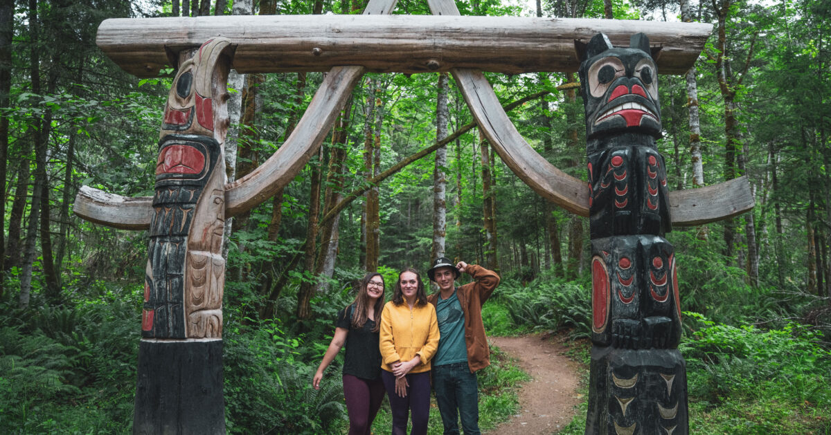 three youth undergo raincoasts first year long training program