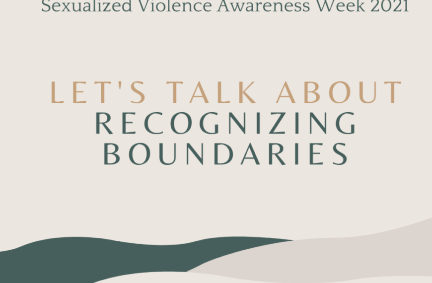 Sexual violence awareness week 2021 let's talk about recognizing boundaries.