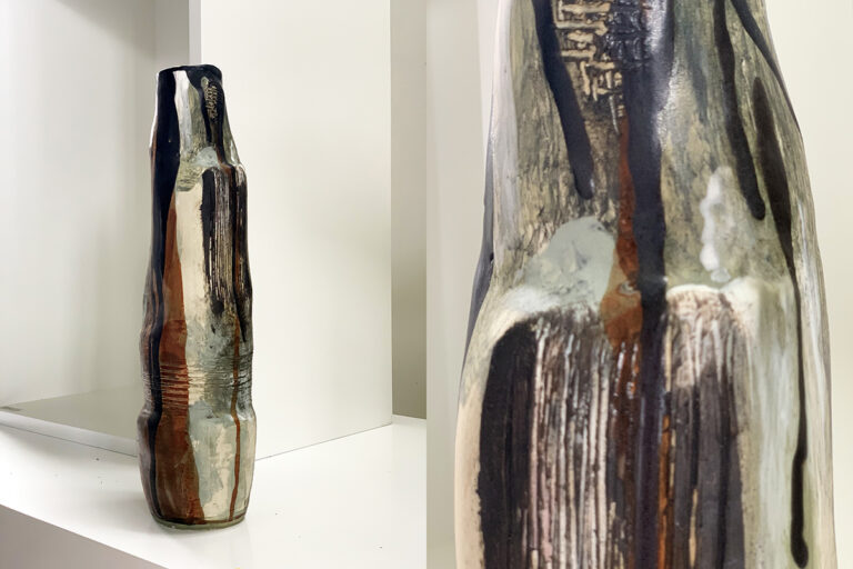 Tall pottery vase (5F)