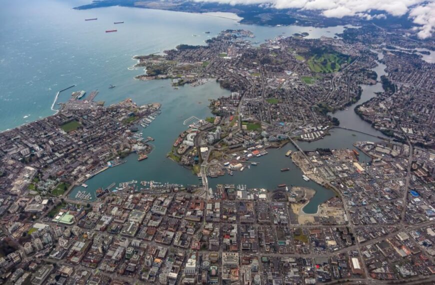 An aerial view of the city of san francisco, california.