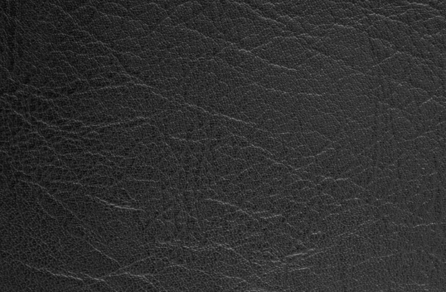 A close up of a black leather texture.
