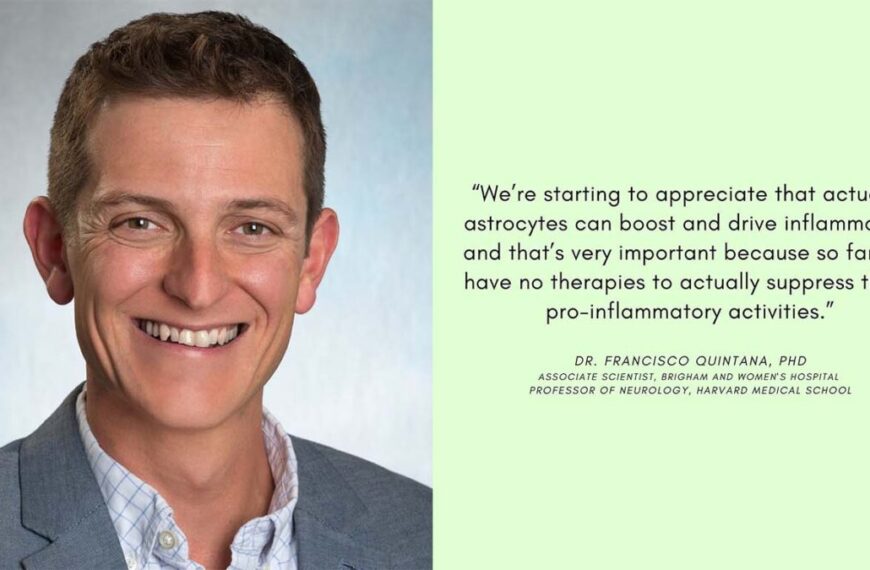 An image of a smiling man with a quote.