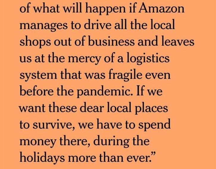 The current supply chain disruptions are giving a taste of what will happen if local.