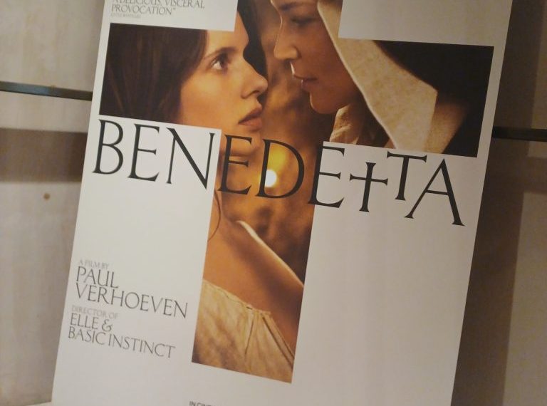 A blu - ray of benedeta sitting on a counter.