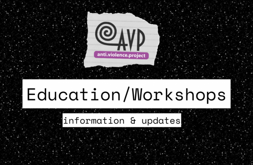 Education/workshops information and updates.