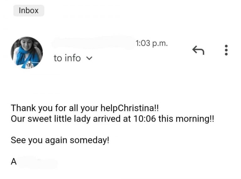 Thank you for all your help Christina!