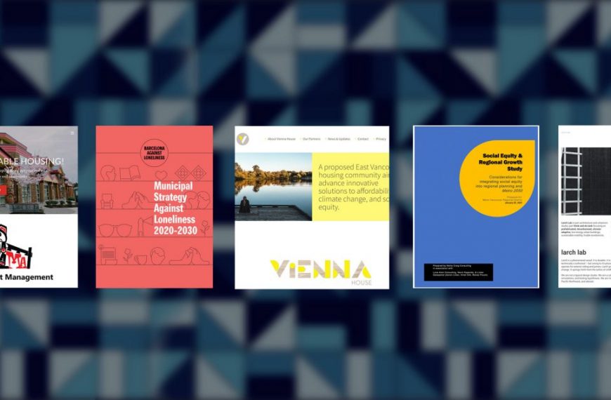 A collection of different website designs on a colorful background.