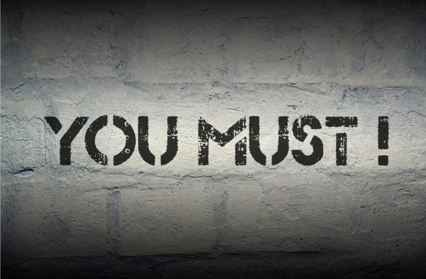 The word you must written on a brick wall.