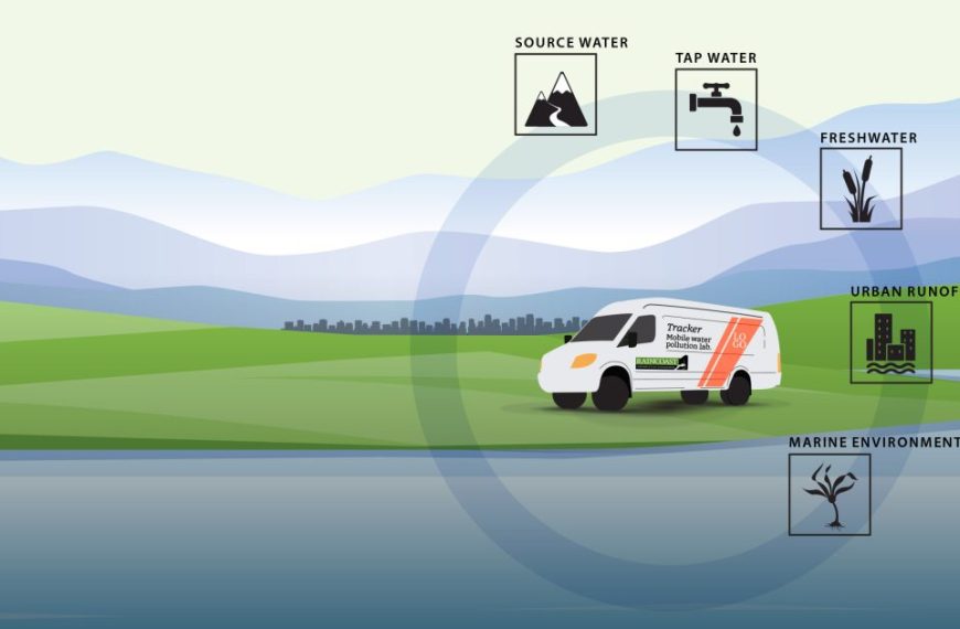 An illustration of a truck and a river.