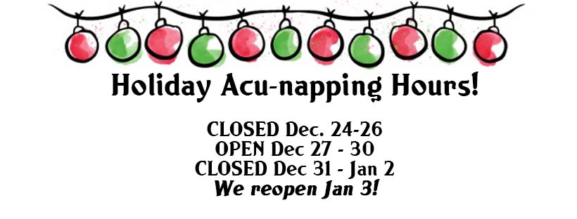 A flyer for holiday ac rapping hours.