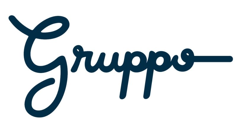 The logo for gruppo on a white background.