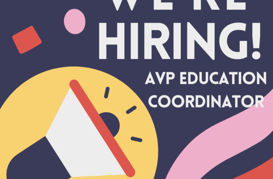 We're hiring avp education coordinator.