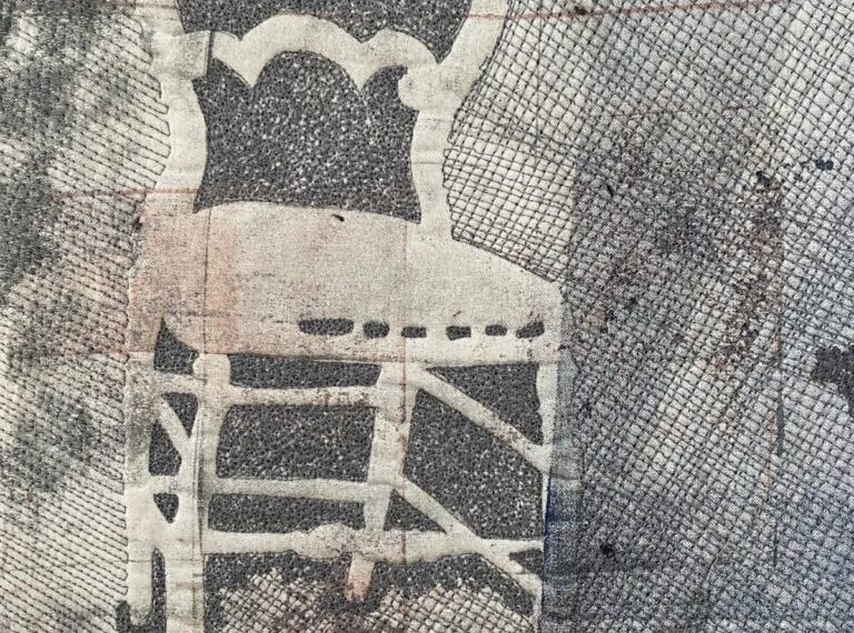 An image of a chair on a piece of paper.