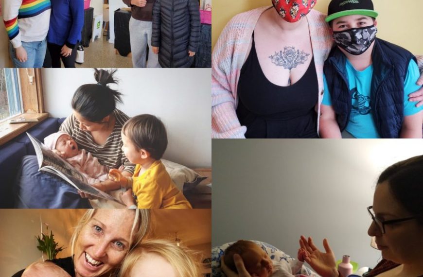 A collage of photos of people wearing masks.
