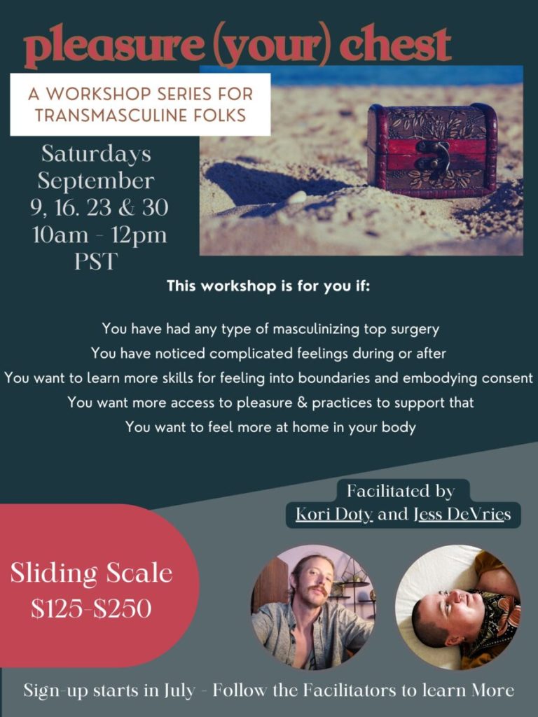 Upcoming Workshop Collaboration- Pleasure (Your) Chest: coming in September!