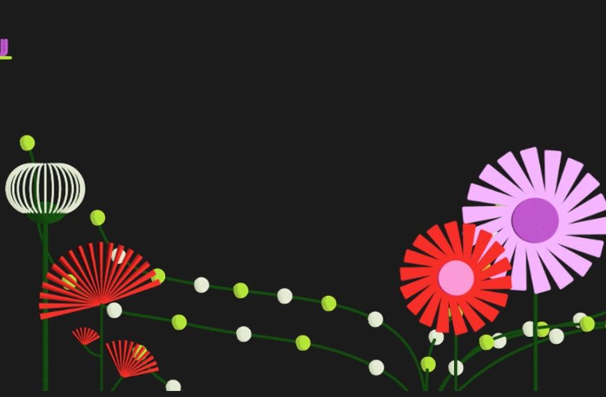 A bunch of colorful flowers on a black background.