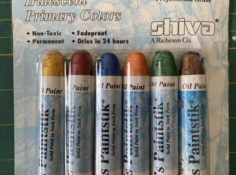 A pack of artist's paints in a package.