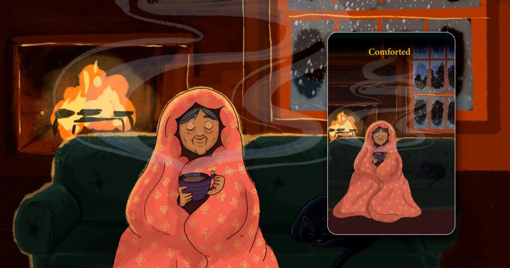 Comforted: one emotion in a deck of 87