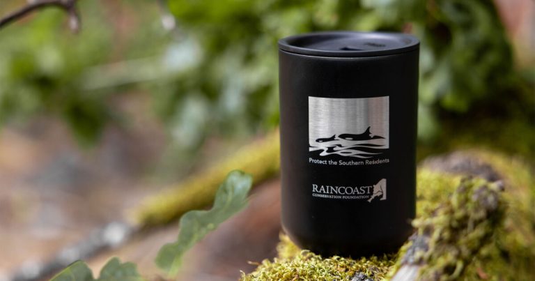 Purchase a new Raincoast tumbler to help protect Southern Resident killer whales
