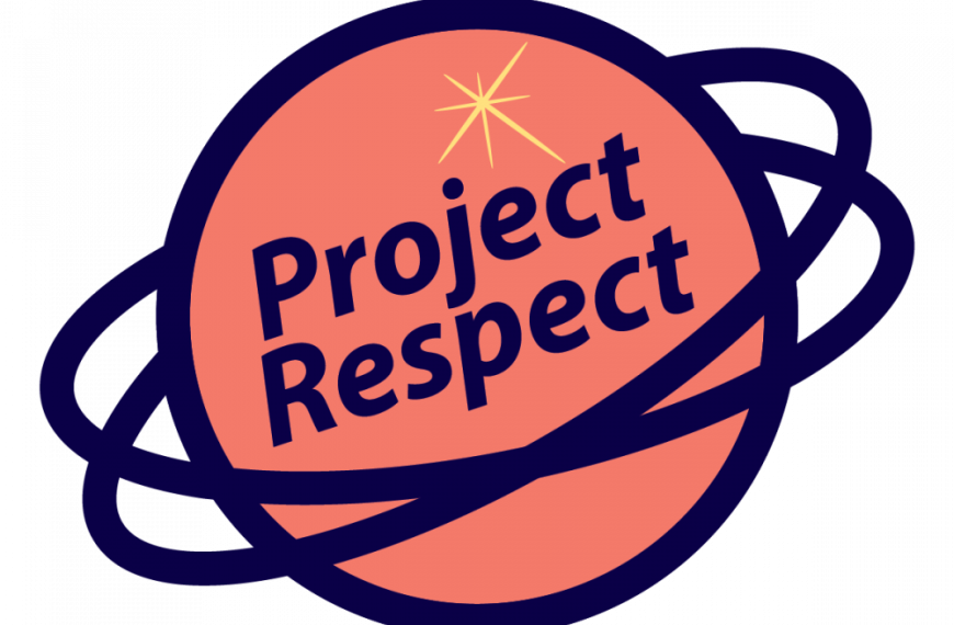 Project respect logo on a black background.