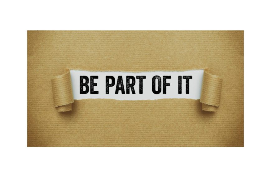 Time to be part of it poster.