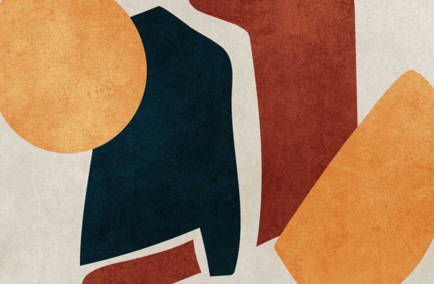 An abstract painting depicting the emotional intelligence between a man and a woman.