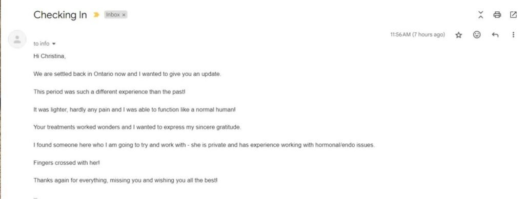 Your treatments worked wonders and I wanted to express my sincere gratitude.