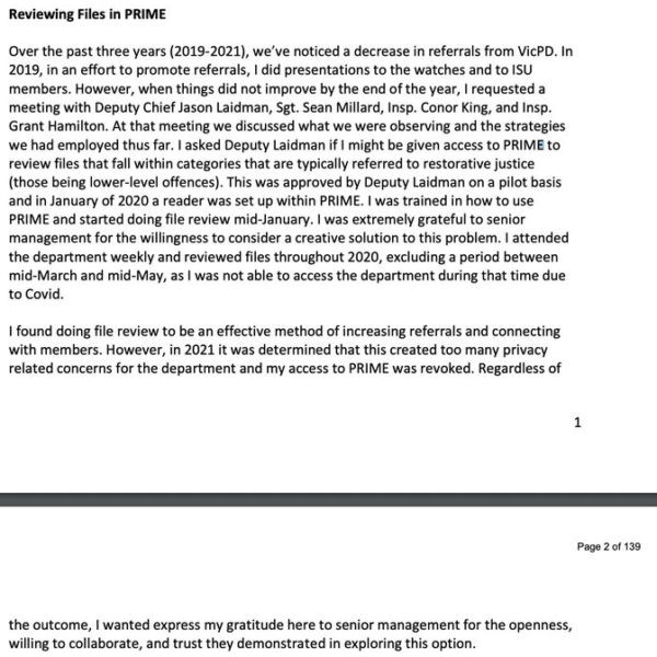VicPD gave someone access to the entire police database
